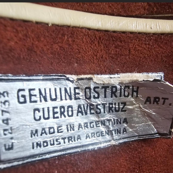 Ostrich Leather Handbag Lopez Charcas  Buenos Aires GenuineI - Picture 4 of 9
